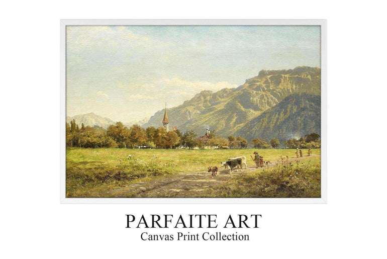 Classical Framed Giclée Prints of Landscapes,Wall Art #50 White