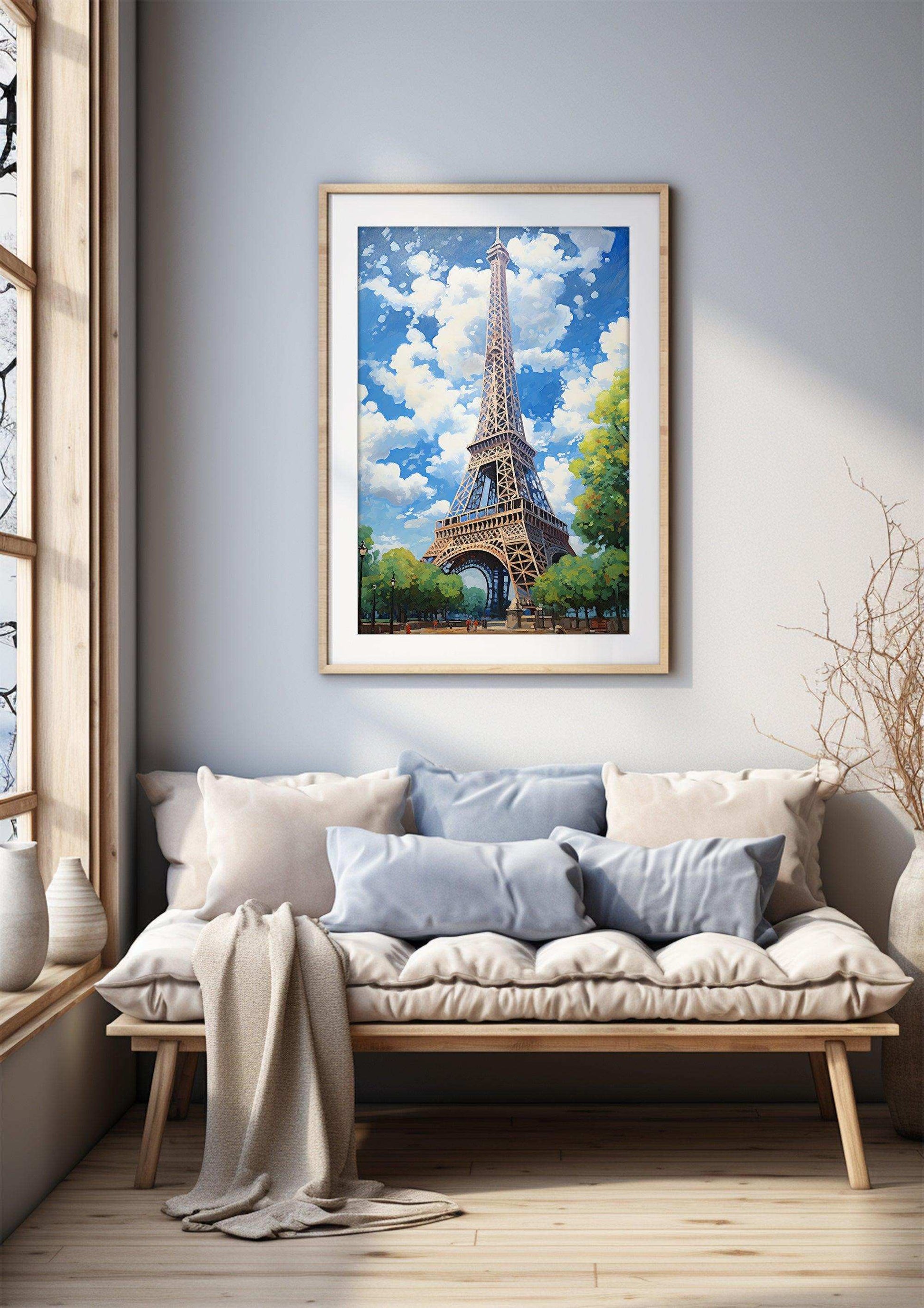 Eiffel Tower,Framed Fine Art Paper Prints，Wall art Prints for Your Home and Office Décor Needs，Vintage Wall Art Print ，Moody Wall Decor，Nature Prints Wall Art， Home Art Decor，High-Quality professional Giclee technique #13