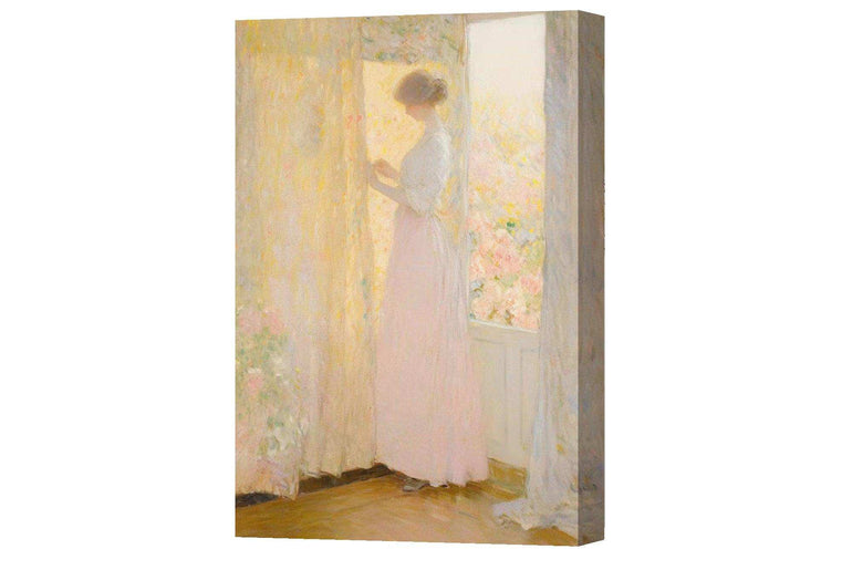 Impressionist Woman，Hand Painted Colorful Decorative Canvas Artwork，Moody Wall Decor，Cotton Gloss Canvas Living Room Decor，High-Quality Waterproof Decorative Canvas Art