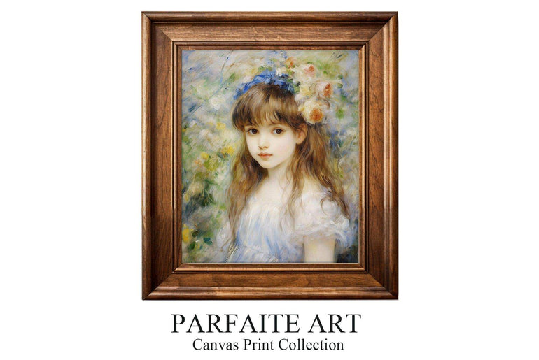 Impressionist Girl - Colorful Canvas Art for a Captivating Home Ambiance，Printable Art，Canvas Framed