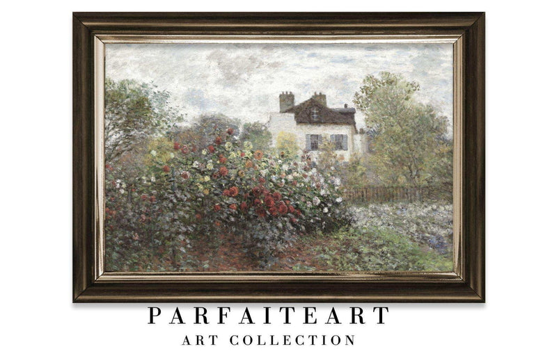 Monet's Artwork: Exquisite Impressionist Landscape Giclée Prints - Art Deco-Infused Vintage Canvas Print #76