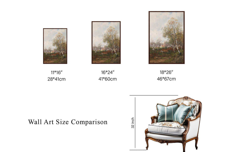 Landscape Canvas Painting Prints，World Famous Paintings Series，Moody Wall Decor，High-Quality Waterproof Decorative Canvas Art， Hotel Aisle Living Room Home Decor Art, Giclée Printing Technique