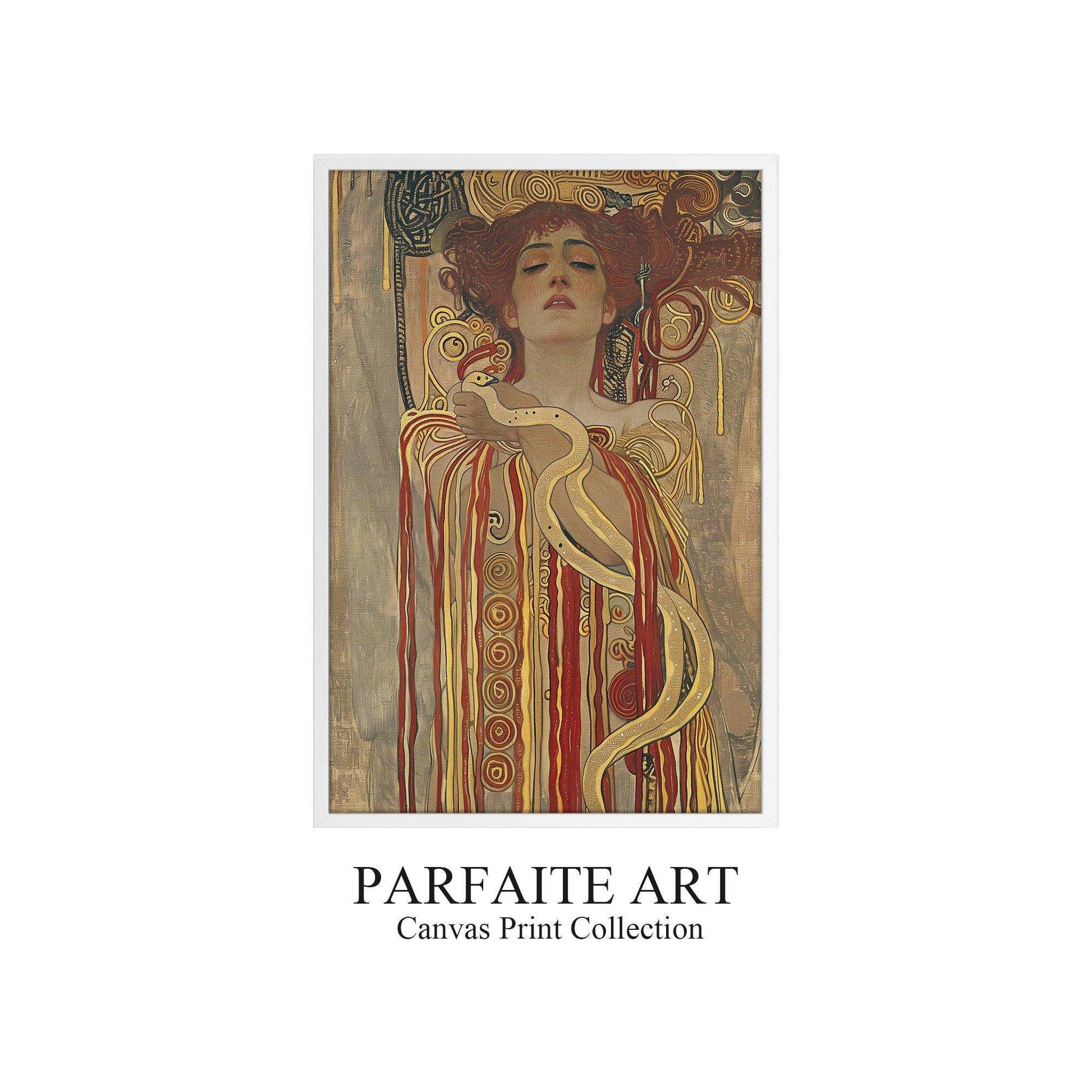 Inspired Giclée Vintage Wall Art,Art Nouveau Portraits,Canvas Prints #89 White