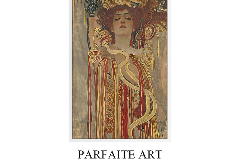 Inspired Giclée Vintage Wall Art,Art Nouveau Portraits,Canvas Prints #89 White