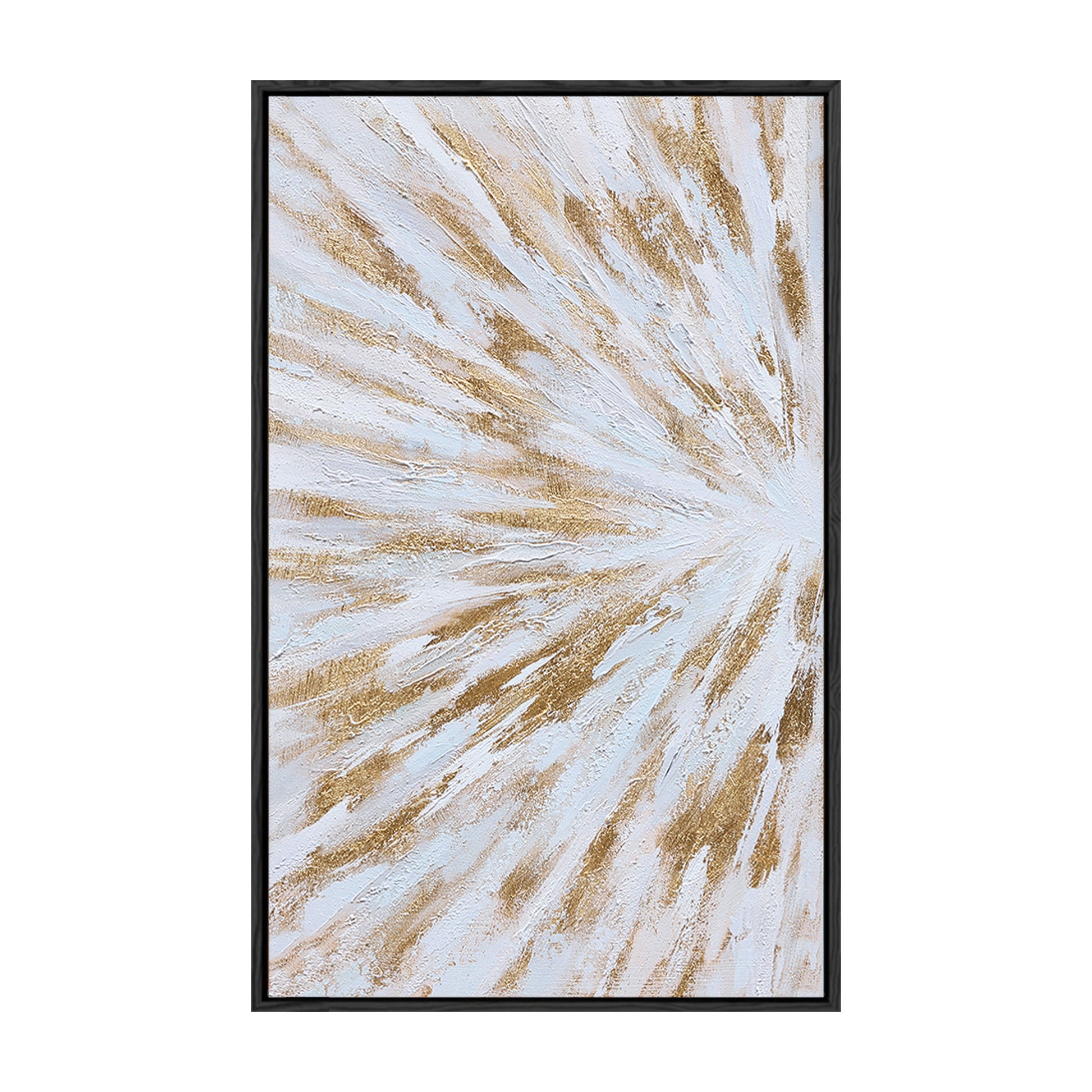 Golden Rays on Ivory Canvas I