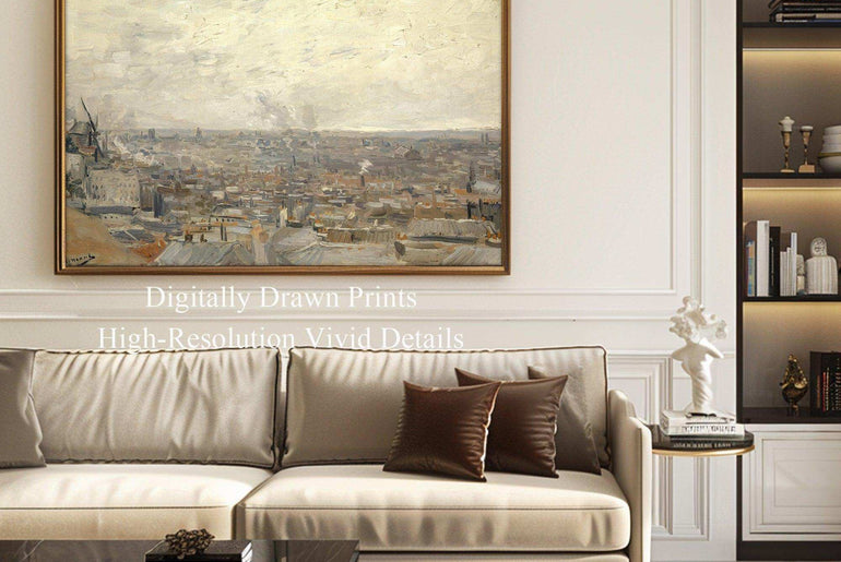 Giclée Art Deco Cityscape Prints on Canvas - Vintage Wall Art,Framed Canvas Prints #79