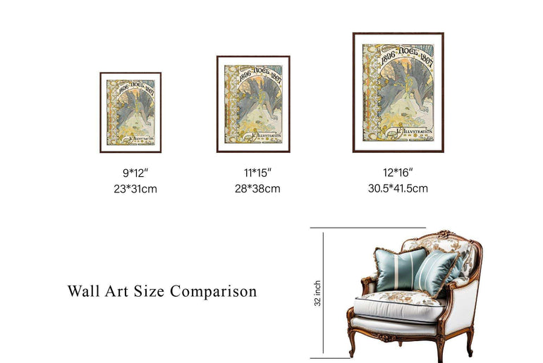 Framed fine art prints,Vintage Wall Art Print,Moody Wall Decor,Large art prints for walls,Mucha artwork,High-Quality Professional Giclee technique