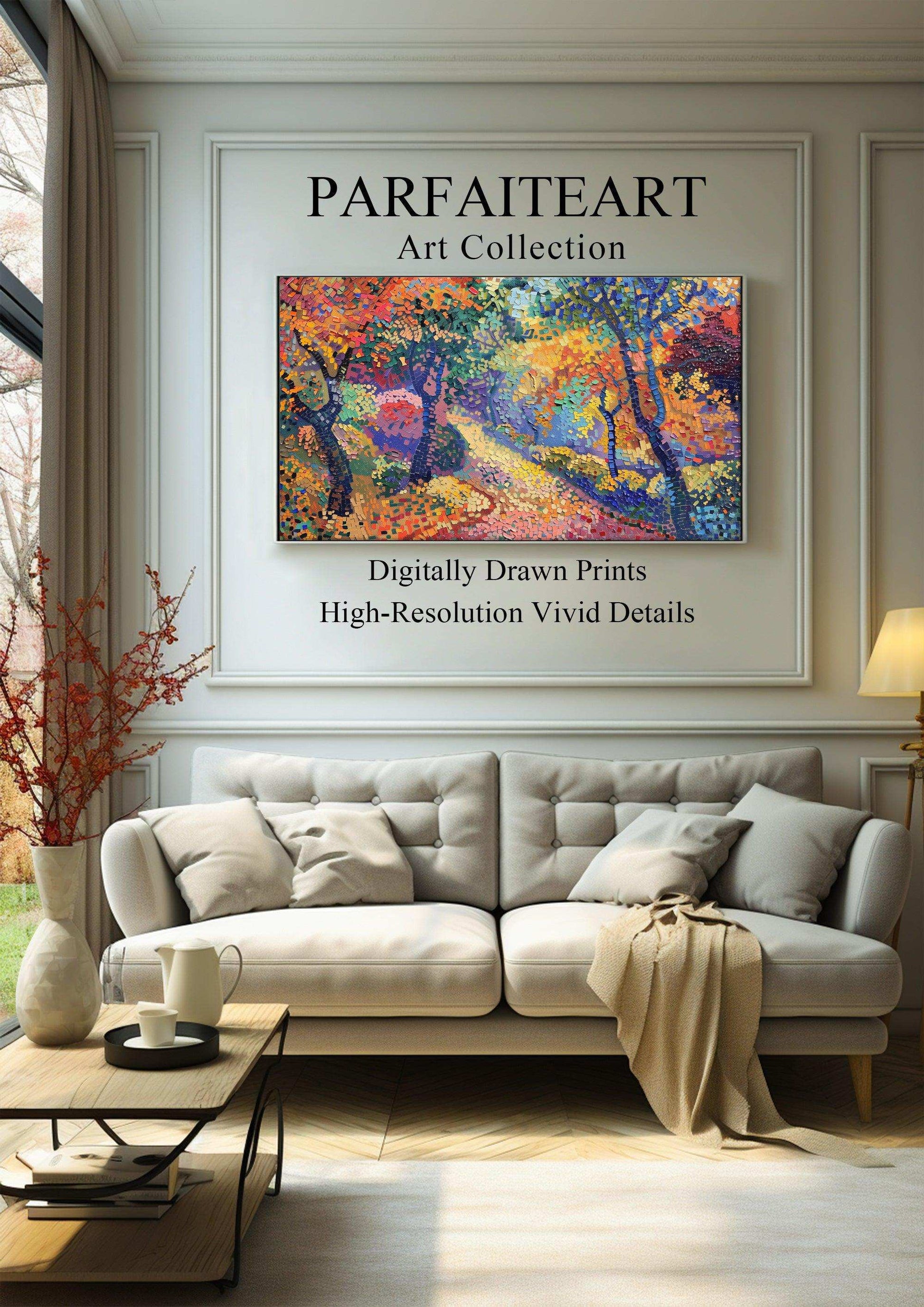 Pointillism Wall Art,Canvas Print PC 6 - ParfaiteArt