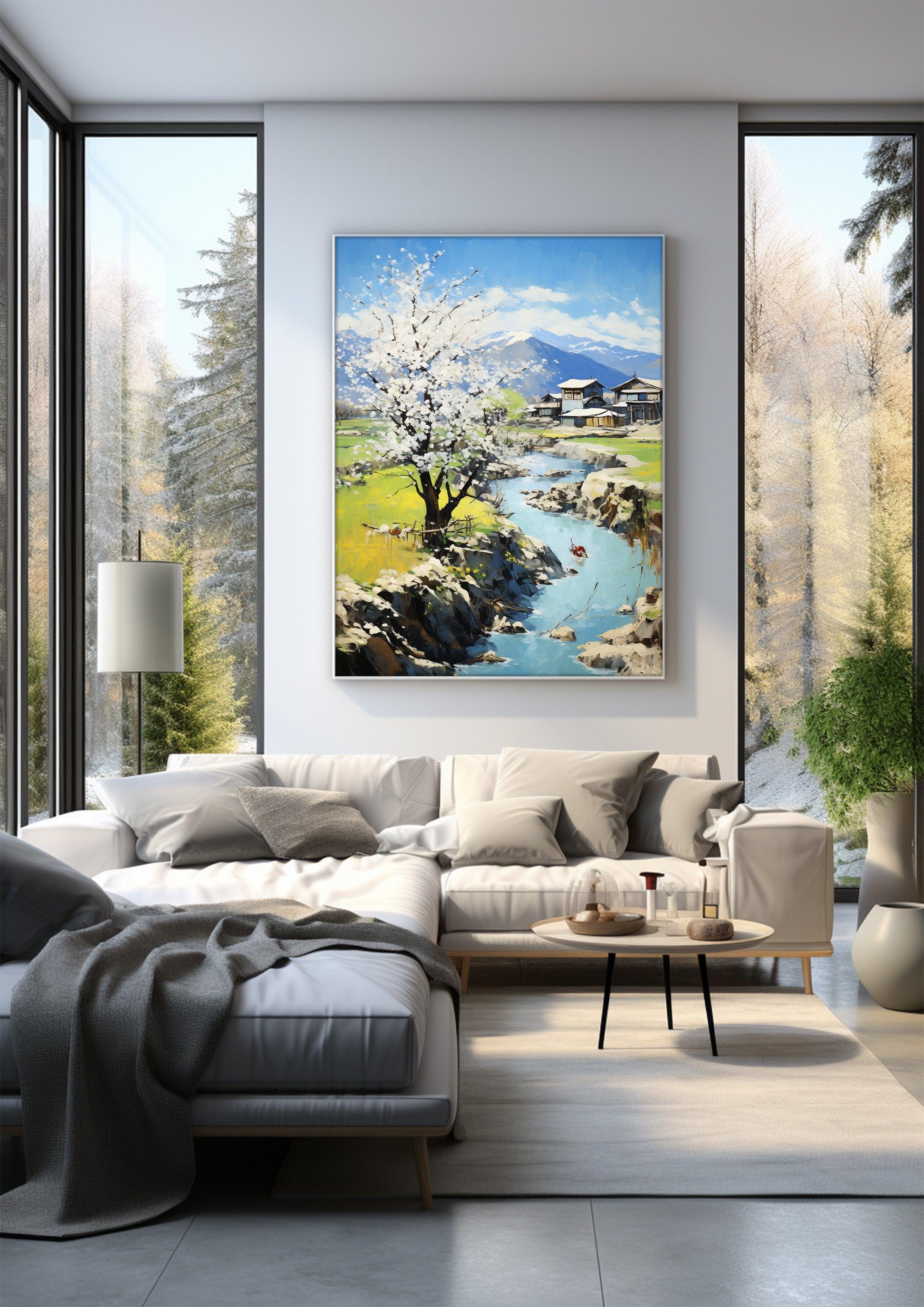 Landscape,Framed Fine Art Paper Prints,Living Room Decor,High-Quality professional Giclee technique #12