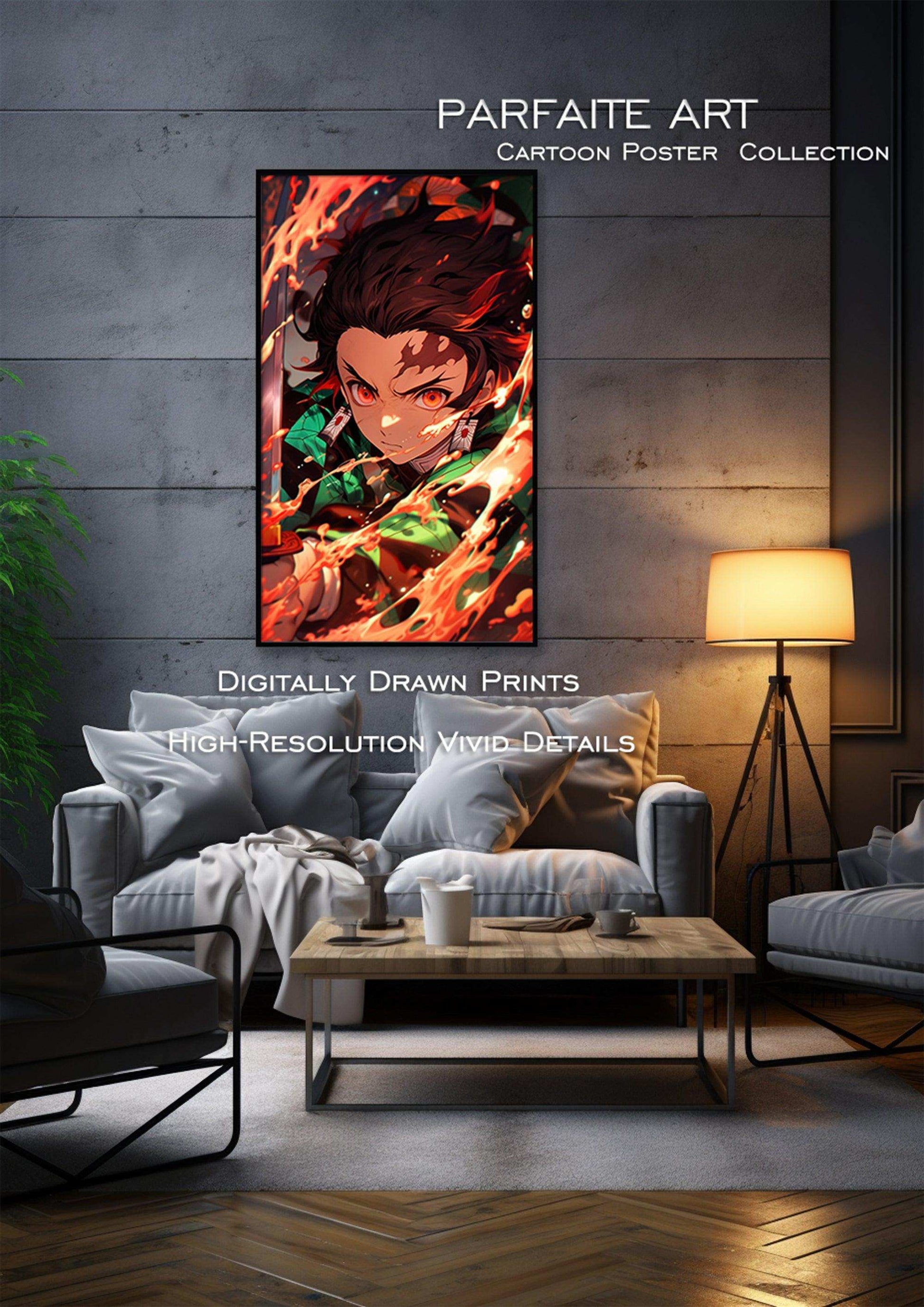 Anime Poster | Character Concept Wall Art Decor |Wall art print |Demon Slayer|Wallpapers，Cell phone screen wallpaper， game room, industrial decor，Art Deco Wall Gifts|PRINTABLE Art |Digital Download