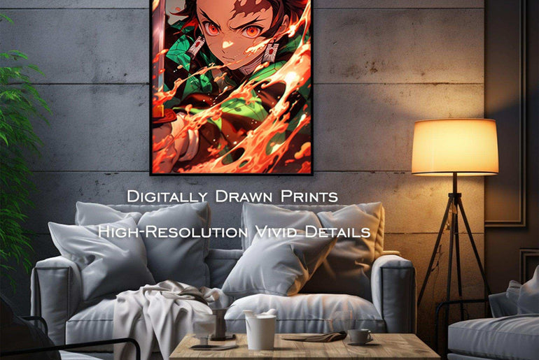 Anime Poster | Character Concept Wall Art Decor |Wall art print |Demon Slayer|Wallpapers，Cell phone screen wallpaper， game room, industrial decor，Art Deco Wall Gifts|PRINTABLE Art |Digital Download