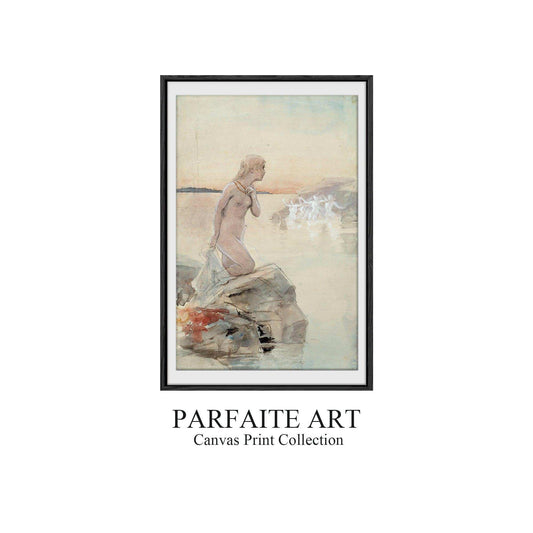 Symbolism,Watercolor,Wall Art,Framed Fine Art Paper SF 1 - ParfaiteArt