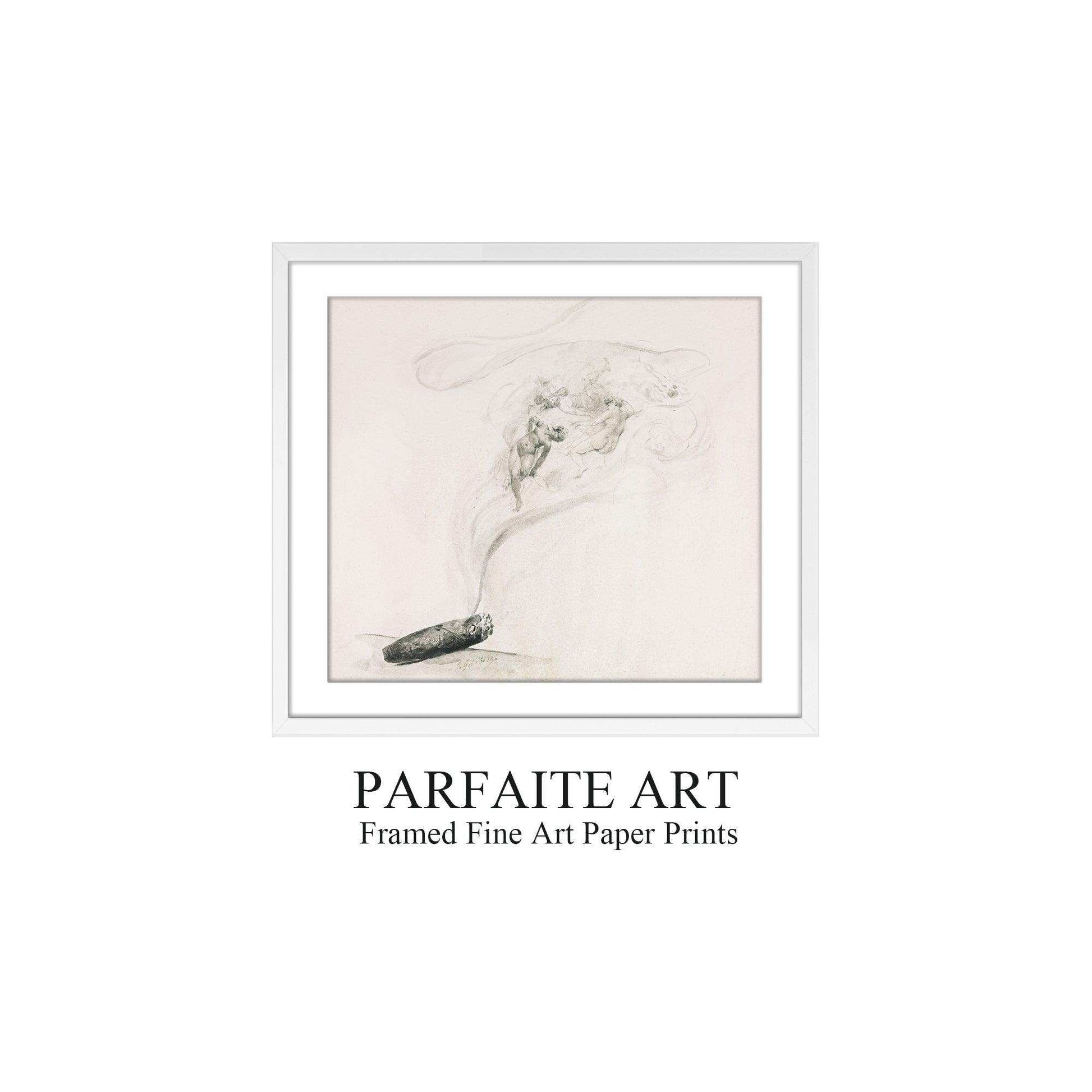 Wall Art Prints, Cigar Sketches, Giclée Printing Pechniques. #21 white