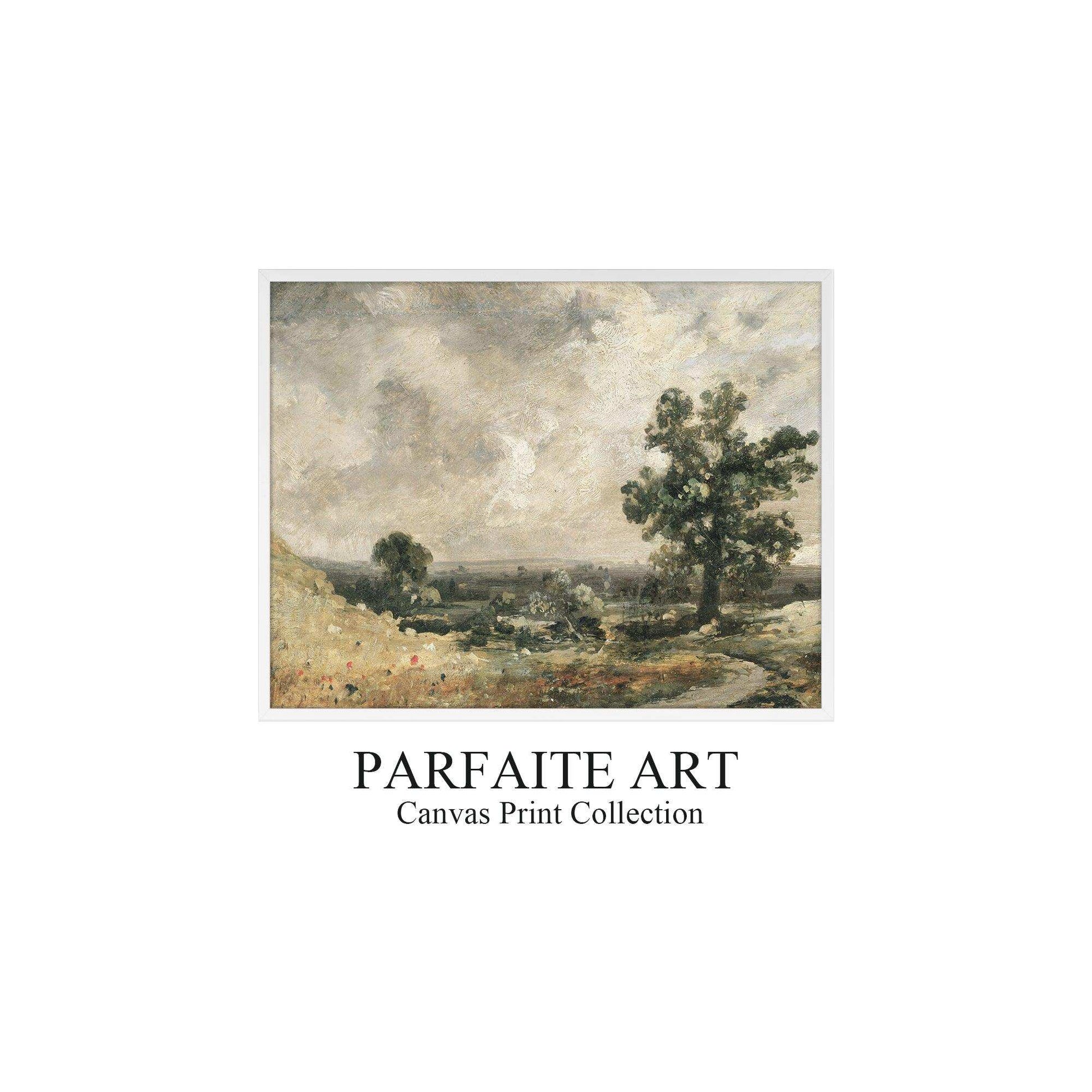 Vintage Giclée Landscape Art Prints ，Iconic Impressionist & Art Deco Inspired Wall Decor #65 White