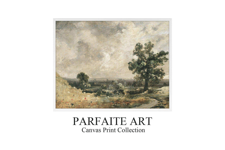 Vintage Giclée Landscape Art Prints ，Iconic Impressionist & Art Deco Inspired Wall Decor #65 White