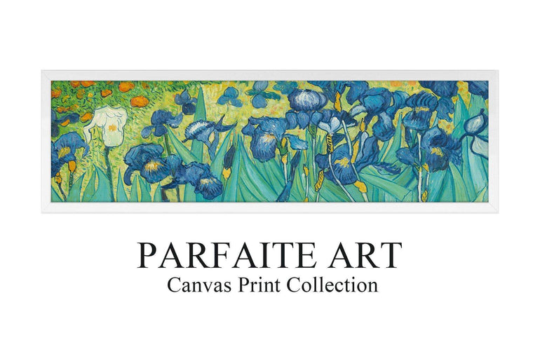 Art Deco Impressionism Prints of Flora Printable Canvas #124 White Framed