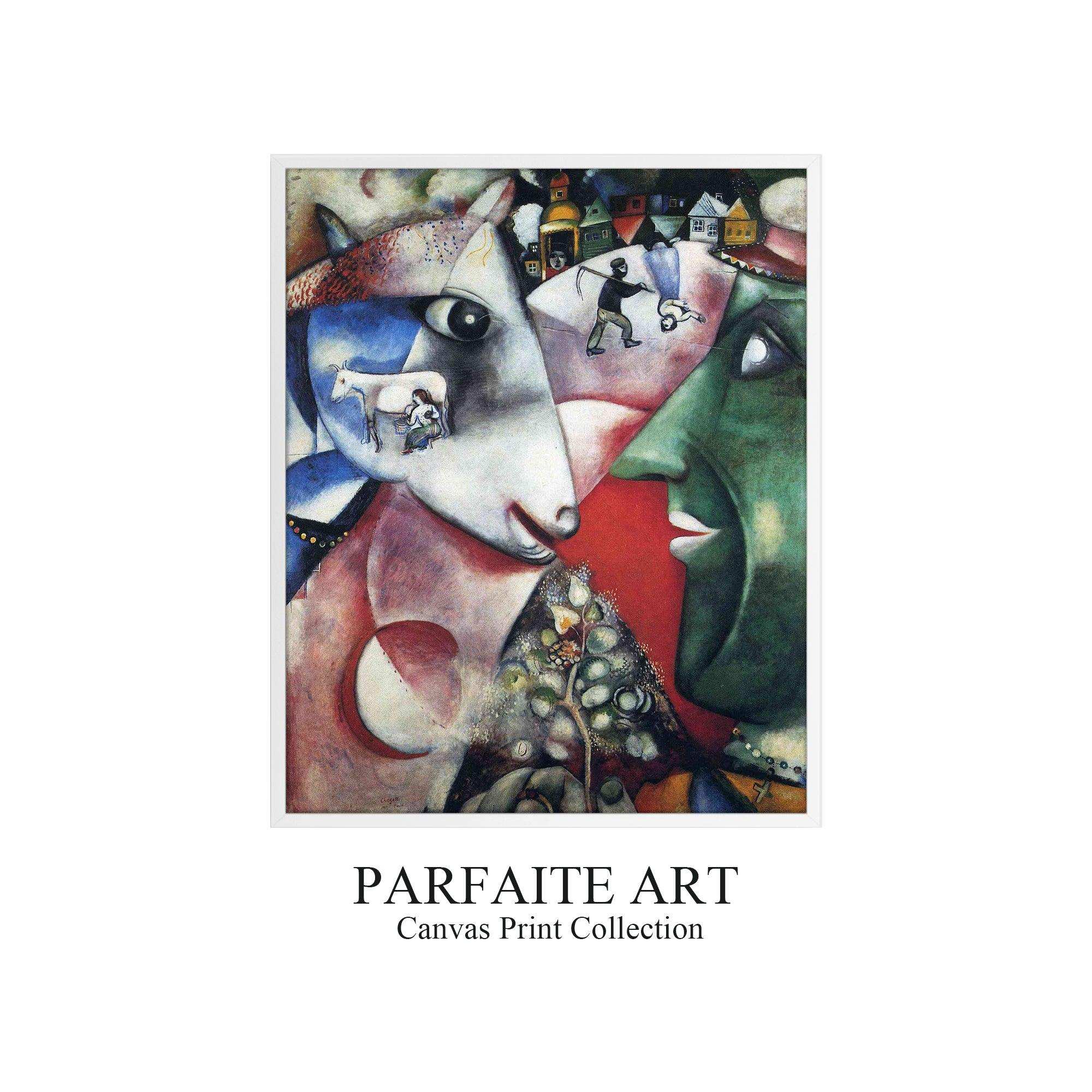Marc Chagall、Fenetre au village、希少画集画 絵画