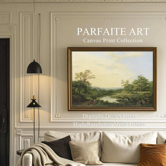 Landscape Canvas Painting Prints，World Famous Paintings Series，Moody Wall Decor，High-Quality Waterproof Decorative Canvas Art， Hotel Aisle Living Room Home Decor Art， Giclée Printing Technique