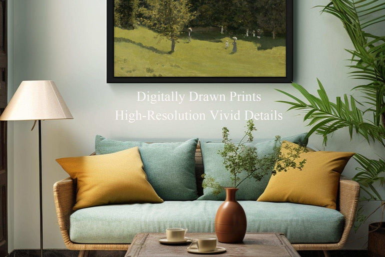 Monet's Artwork: Exquisite Impressionist Landscape Giclée Prints - Art Deco-Infused Vintage Canvas Print #78