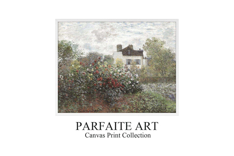 Monet's Artwork: Exquisite Impressionist Landscape Giclée Prints - Art Deco-Infused Vintage Canvas Print #76 White