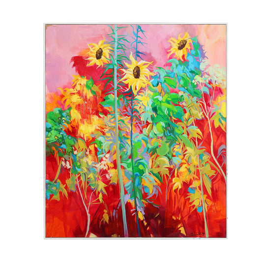 Sunflower Symphony in Vivid Hues