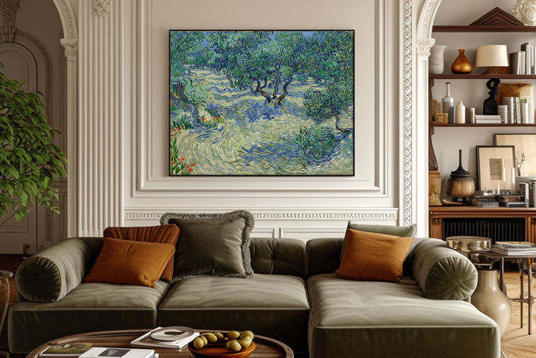 Olive Orchard by Vincent van Gogh | Giclee Printed Landscape Art | Museum-Quality Premium Framing