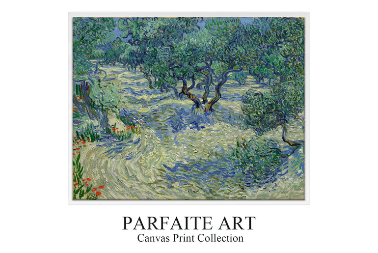 Olive Orchard by Vincent van Gogh | Giclee Printed Landscape Art | Museum-Quality Premium Framing