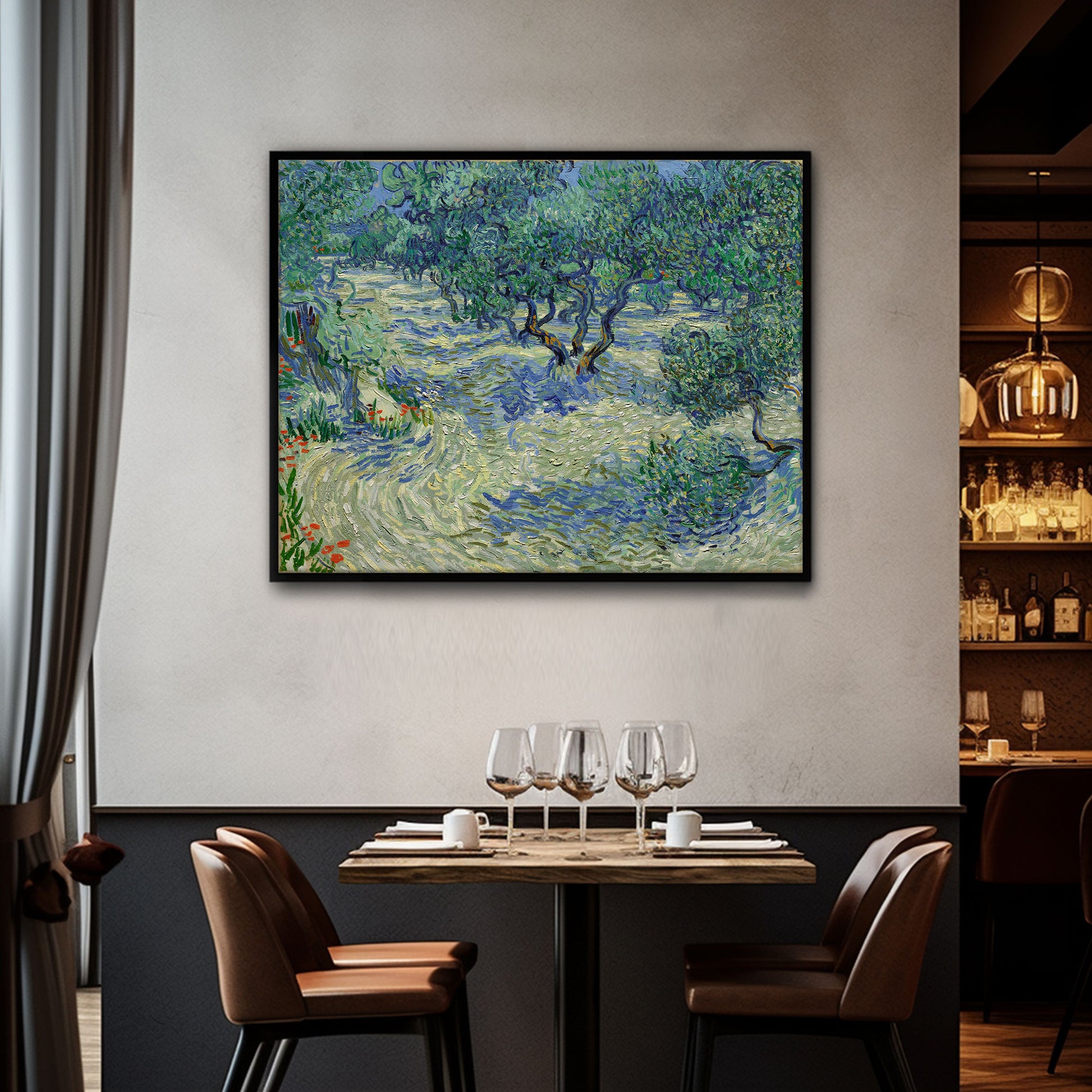 Olive Orchard by Vincent van Gogh | Giclee Printed Landscape Art | Museum-Quality Premium Framing