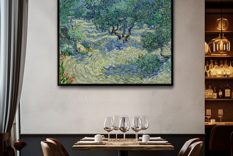 Olive Orchard by Vincent van Gogh | Giclee Printed Landscape Art | Museum-Quality Premium Framing