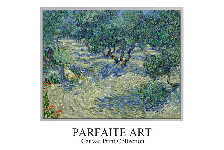 Olive Orchard by Vincent van Gogh | Giclee Printed Landscape Art | Museum-Quality Premium Framing