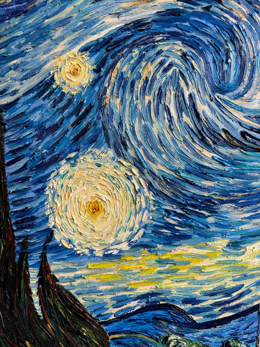 The Starry Night (1889) - Vincent van Gogh Handmade Painted