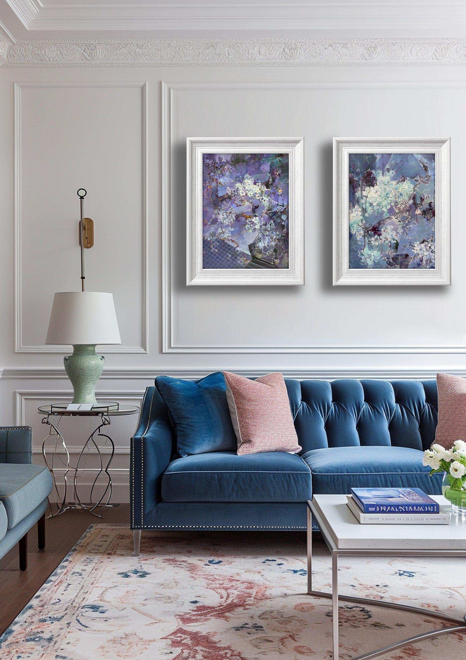 a living room filled with furniture and a window 