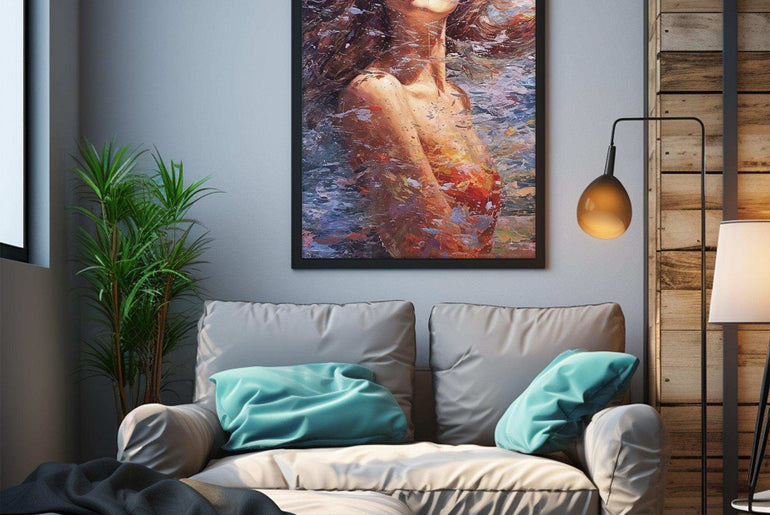 Impressionist Woman - Lively Canvas Art for Sophisticated Interiors，Framed Modern Art Print