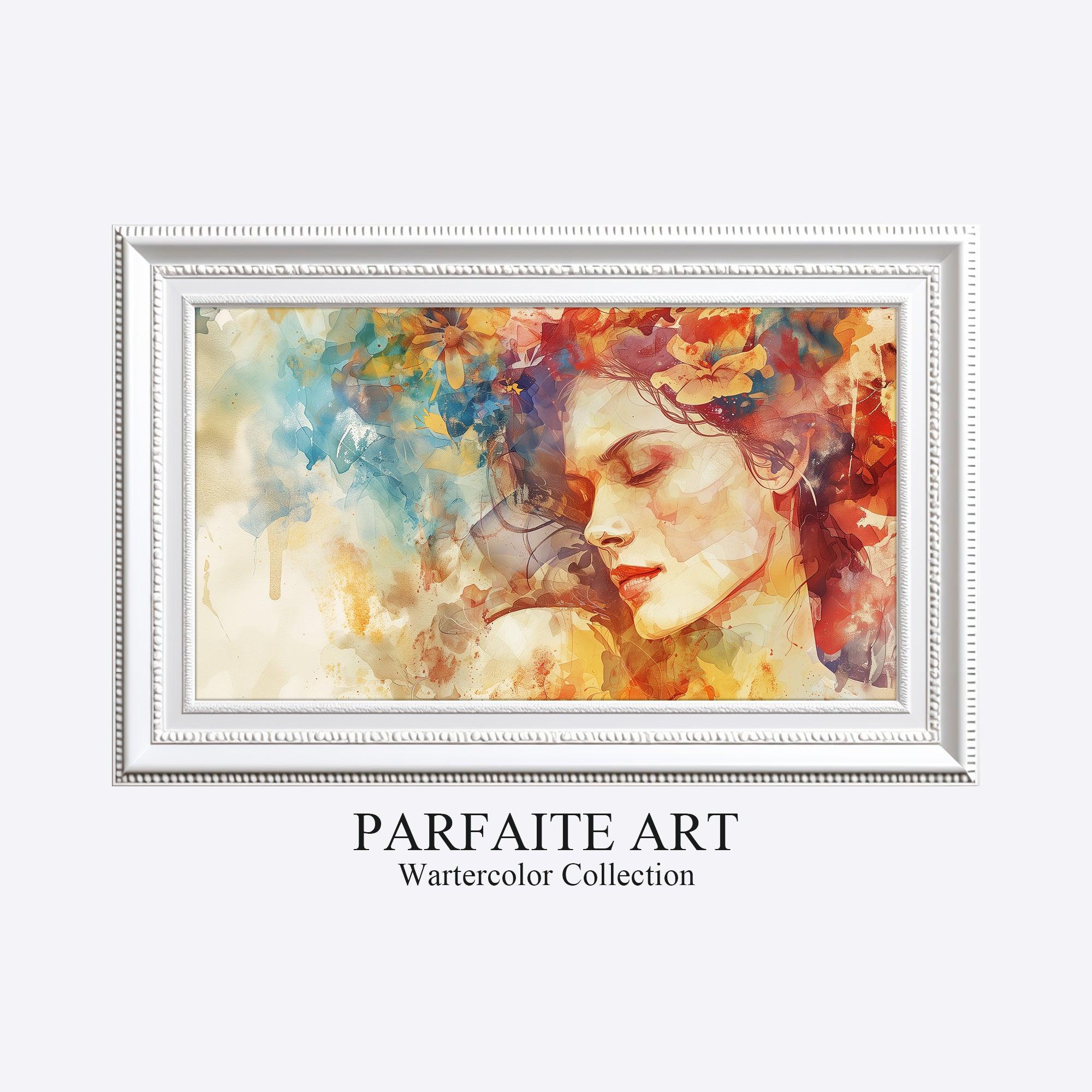 Vintage Elegance: Abstract Watercolor Symphony - Premium Digital Art for Serene Home Ambiance