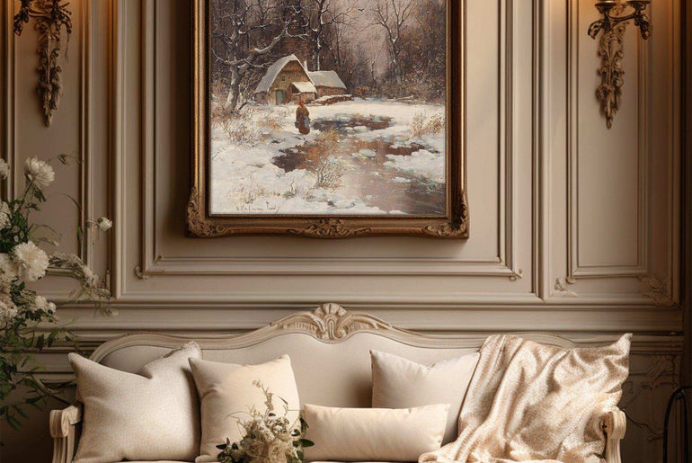 Landscape Canvas Painting Prints，World Famous Paintings Series，Moody Wall Decor，High-Quality Waterproof Decorative Canvas Art， Hotel Aisle Living Room Home Decor Art, Giclée Printing Technique