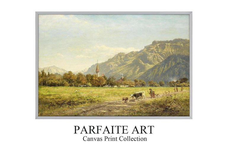 Classical Framed Giclée Prints of Landscapes,Wall Art #50 Gray