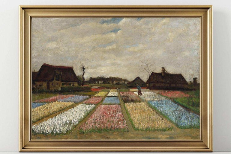 Van Gogh Inspired Giclée Vintage Wall Art ， Impressionist Farmhouse Fields & Art Deco Canvas Prints #66