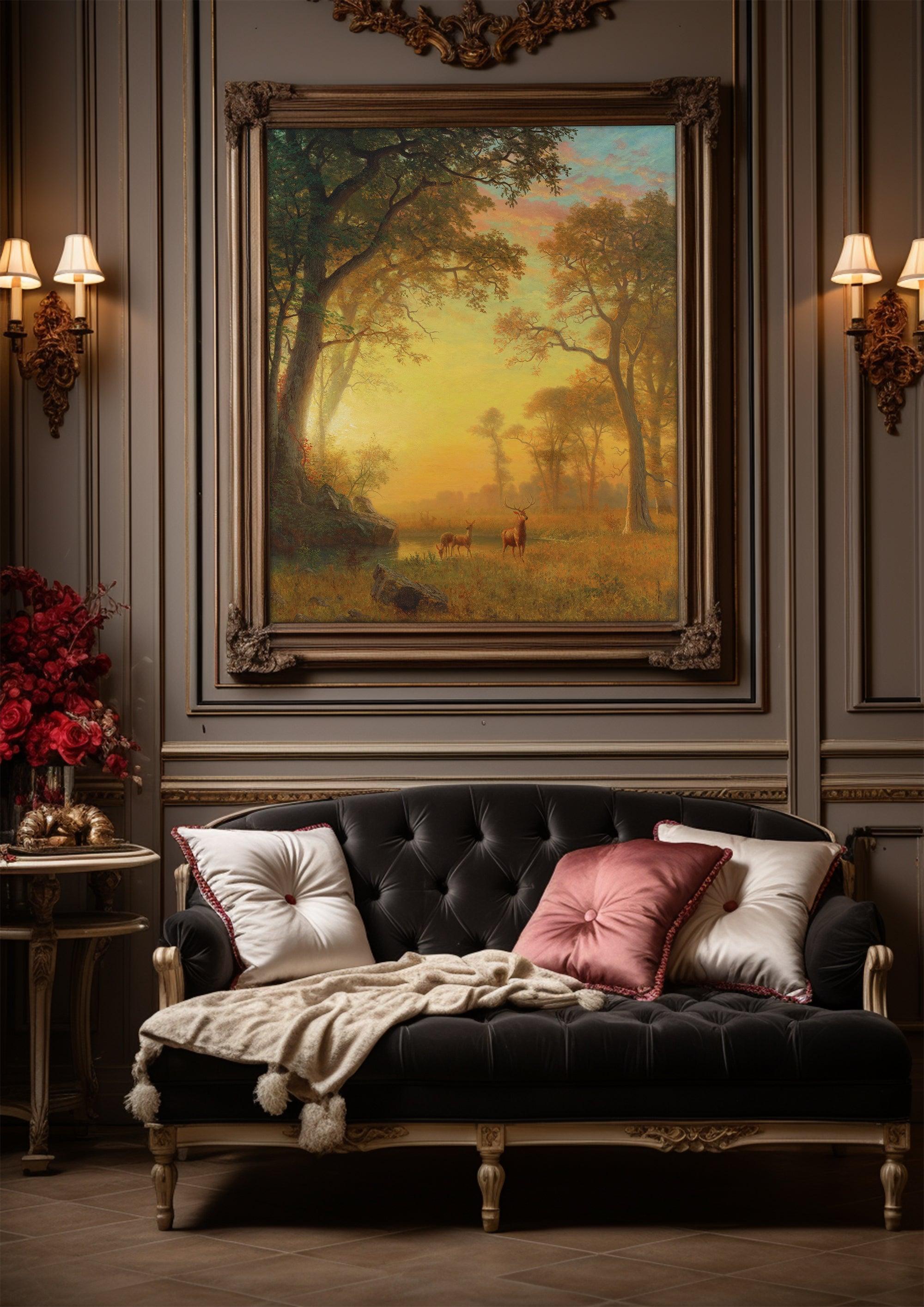 Landscape Canvas Prints - Immersive Art for Elegance and Inspiration，Moody Wall Decor，Giclée Printing Technique