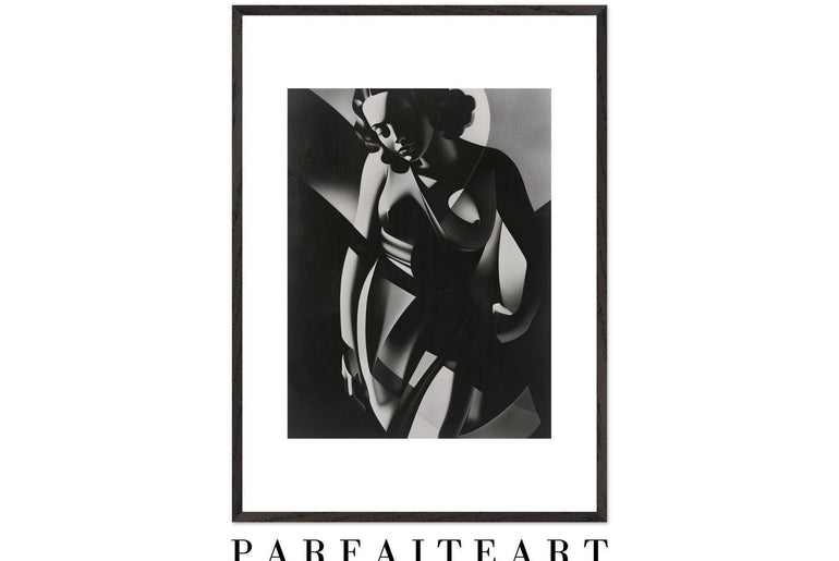 Art Deco,Woman Portrait, Framed Fine Art Paper Prints,Giclée technique #41 - ParfaiteArt