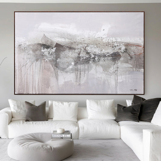 Ethereal Grey Abstract Landscape