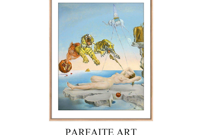 Salvador Dalí Artwork on Framed Fine Art Paper #P1 oak Frame