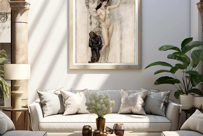 Art Nouveau Portraits, Lady's Nude on Printable Canvas,Giclée Printing #92