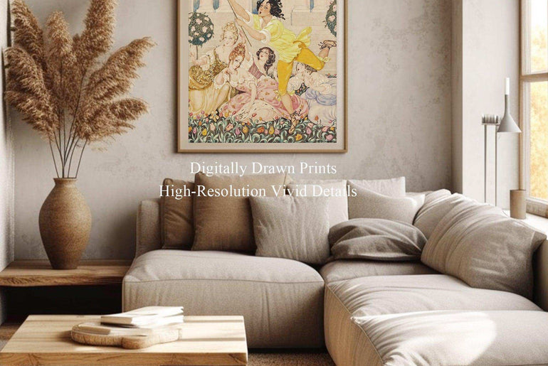 Decorative Wall Art Prints of Renaissance and Rococo Era Beauties on Printable Canvases using Giclée Printing Techniques #100