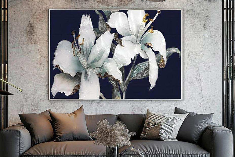 Enamel Art Decorative Painting,Handmade，Wall Art, Modern Style， Decorative painting Scandinavian floral enamel Dining room，Living room