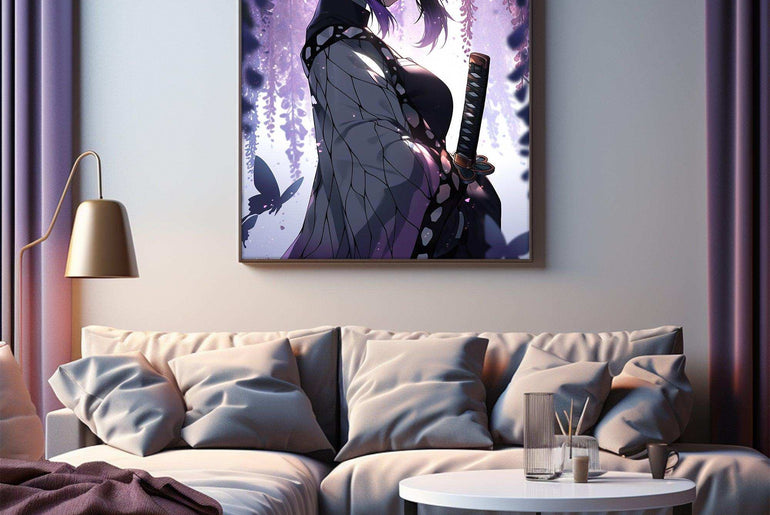 Anime Epic - Demon Slayer Character Concept - Dynamic Wall Art and Digital Wallpaper - Industrial Art Deco Gaming Room Decor