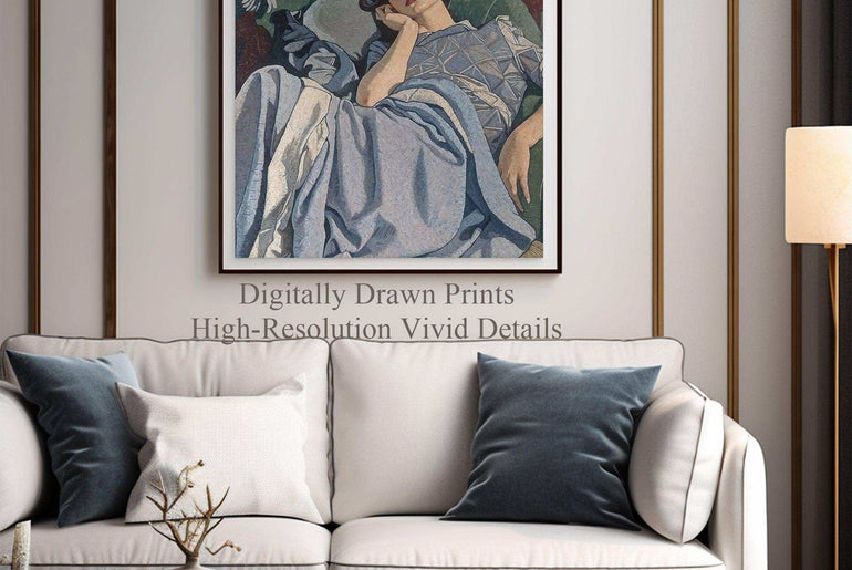 Art Deco Wall Art Print,Sleeping Lady,Canva Prints,Giclée Printing Techniques #104