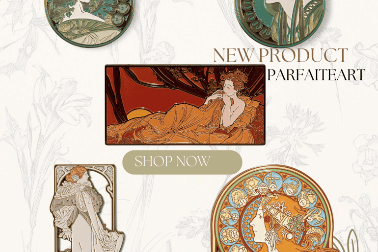 Captivating Alphonse Mucha – Art Inspired Magnet Fridge Magnetic Sticker, Unique Home Decor For Creative Minds，Fridge Magnets for School Home Kitchen Office Gift for Family and Friend