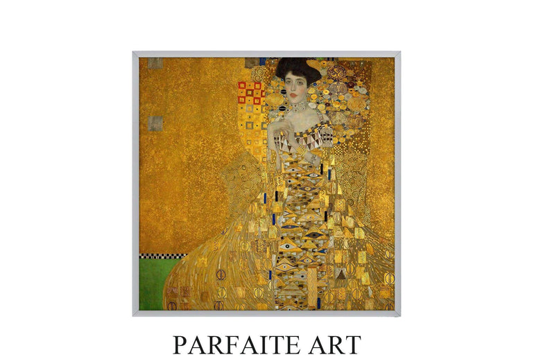 Portrait Art Nouveau, Klimt, Print Giclée Techniques #95 Gray