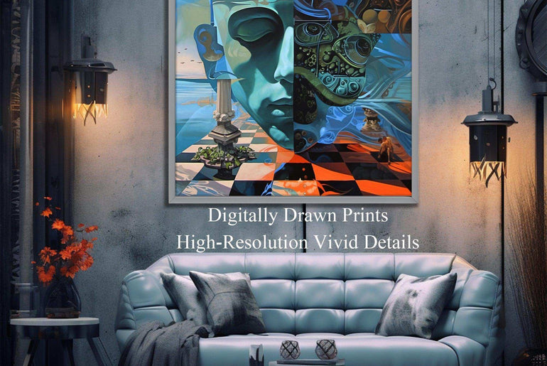 Surrealism,High-Quality Giclée Framed,Poster,Wall Art SPF 20 - ParfaiteArt