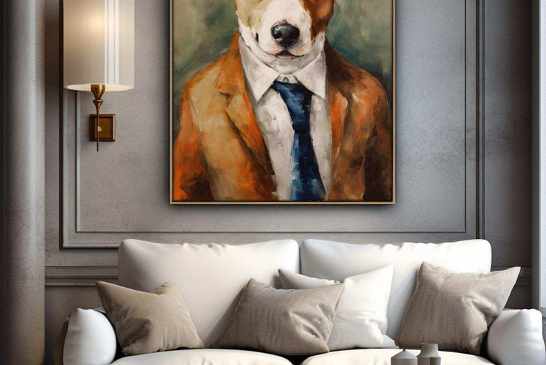 Abstract portrait painting，Dog，Vintage Wall Art，3d print texture，Wall Art Canvas print，Digital Download files